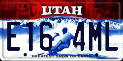 UT license plate E164ML