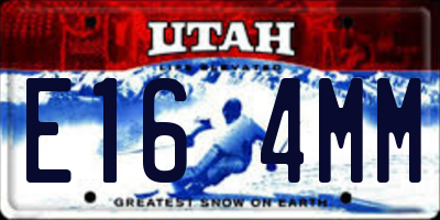 UT license plate E164MM