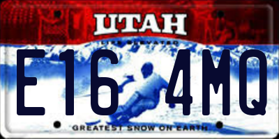 UT license plate E164MQ