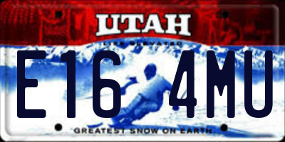 UT license plate E164MU