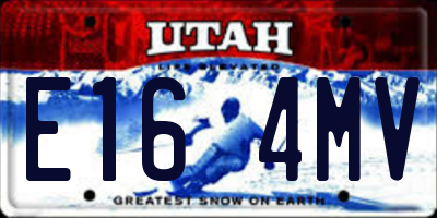 UT license plate E164MV