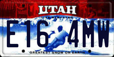 UT license plate E164MW