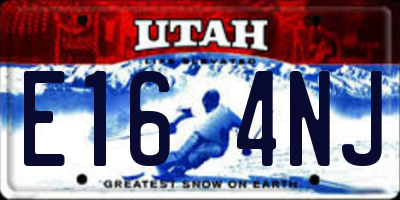 UT license plate E164NJ