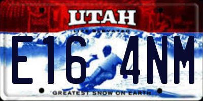 UT license plate E164NM