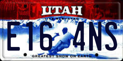 UT license plate E164NS