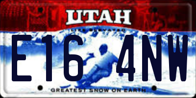 UT license plate E164NW