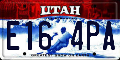 UT license plate E164PA