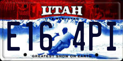 UT license plate E164PI