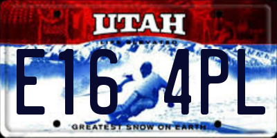UT license plate E164PL