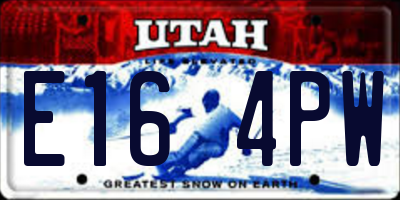 UT license plate E164PW