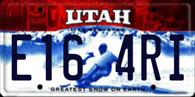 UT license plate E164RI