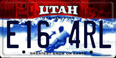 UT license plate E164RL