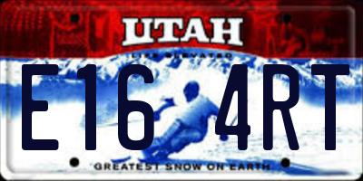 UT license plate E164RT