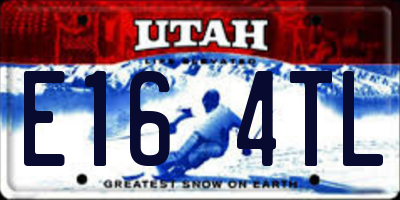UT license plate E164TL