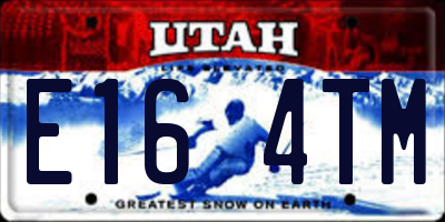 UT license plate E164TM