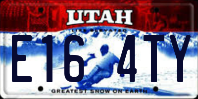 UT license plate E164TY