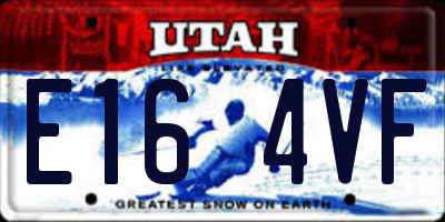 UT license plate E164VF