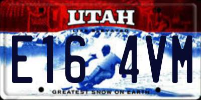 UT license plate E164VM