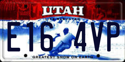 UT license plate E164VP