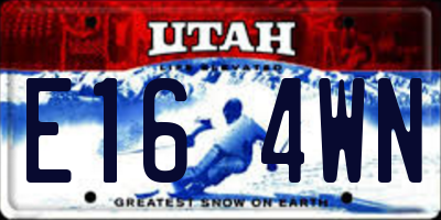 UT license plate E164WN