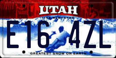 UT license plate E164ZL