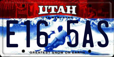 UT license plate E165AS