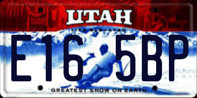 UT license plate E165BP