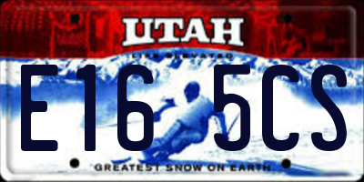 UT license plate E165CS