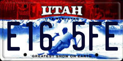 UT license plate E165FE