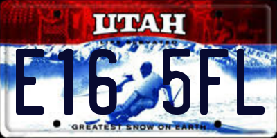UT license plate E165FL