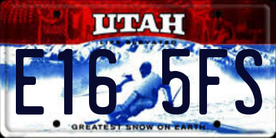 UT license plate E165FS