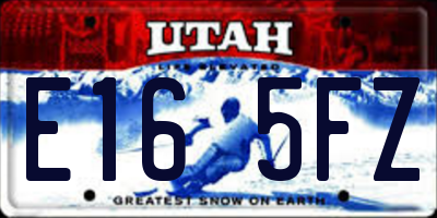 UT license plate E165FZ