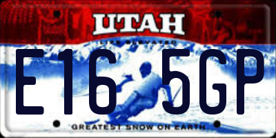 UT license plate E165GP