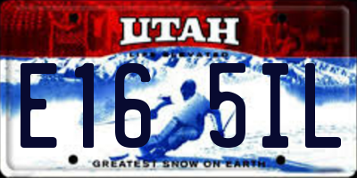 UT license plate E165IL