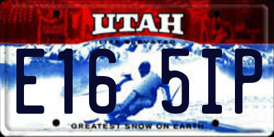 UT license plate E165IP