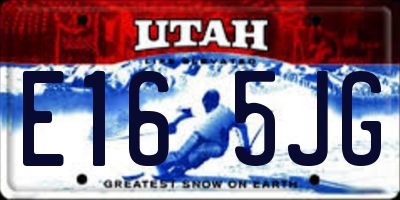 UT license plate E165JG