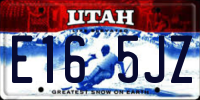 UT license plate E165JZ