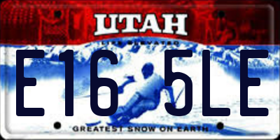 UT license plate E165LE