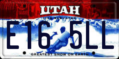 UT license plate E165LL