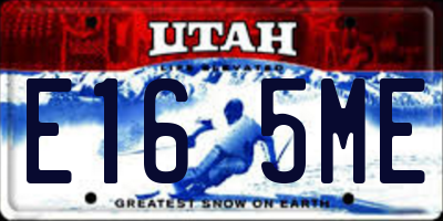 UT license plate E165ME