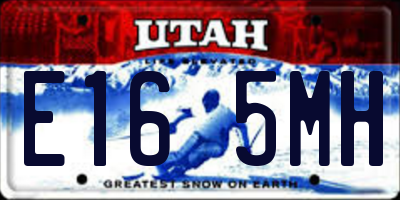 UT license plate E165MH