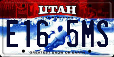 UT license plate E165MS