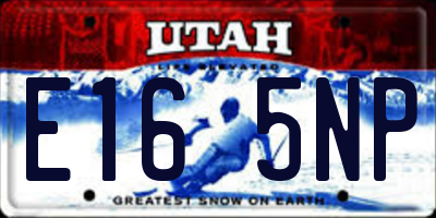 UT license plate E165NP