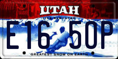 UT license plate E165OP