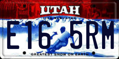 UT license plate E165RM