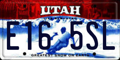 UT license plate E165SL