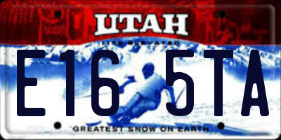 UT license plate E165TA