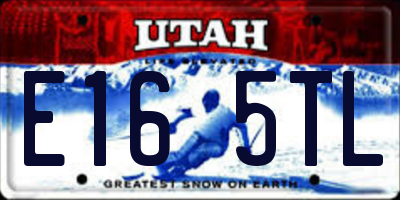UT license plate E165TL