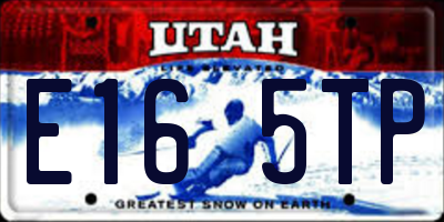 UT license plate E165TP