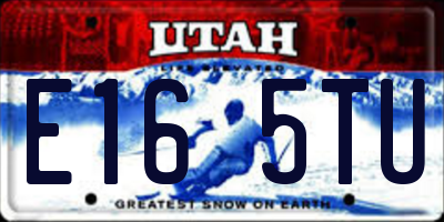 UT license plate E165TU